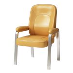 洛港 升级豪华款黄色乳胶方腿办公椅舒适靠背棋牌室椅家用麻将椅子 470*470*990