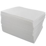 海斯迪克 吸油棉（100片)应急吸油垫吸附棉 白色