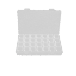 冰禹 Bj33 多功能有盖密封透明塑料收纳盒 7排28格白色