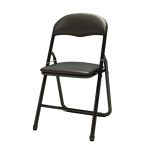 洛港 后连腿款木板底座黑色简易折叠椅办公椅会议椅电脑椅餐椅 380*380*780