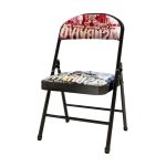 洛港 黑腿英雄款简易折叠椅办公椅会议椅电脑椅餐椅 400*400*790