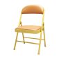 洛港 钢板底座金腿金面简易折叠椅办公椅会议椅电脑椅餐椅 400*400*790
