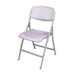 洛港 灰色加厚款简易培训靠背椅折叠椅子便携办公椅会议椅 430*430*840