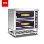 喜莱盛（XLS） 大型烘焙烤箱商用 披萨面包蛋糕月饼地瓜电烤箱二层四盘380V 电脑控温(直型管)XLS-K33S