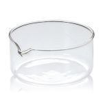 冰禹 结晶皿 实验室用加厚高硼硅玻璃 蒸发皿具嘴平底皿玻璃皿 120mm bg-6