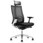 洛港 DS-203AL黑背黑座铝合金脚人体工学椅电脑椅办公网椅电竞椅 450*470*1150