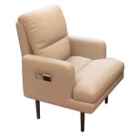 洛港 米色科技布-CL标准款舒服久坐沙发椅书房办公可躺舒适座椅 540*700*930