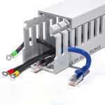 海斯迪克 gnxy-296 PVC线槽明装灰色 电缆桥架齿形线槽 100*100 （1米/根）