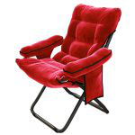 洛港 红色标准款3挡可调懒人沙发靠背躺椅单人小沙发阳台休闲椅 530*500*880