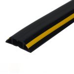 海斯迪克 gnxy-97 PVC阻燃地线槽 防踩明装软线槽 1米价 5cm宽 黄黑