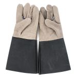 海斯迪克 HKW-85 防烫隔热焊接半皮手套 二层牛皮革袖焊工手套1双