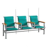 洛港 三人位木质扶手输液椅吊针点滴长椅候诊排椅卫生室沙发椅 2250*700*970