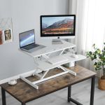 金陵声宝 ROSE-SJZ-5升降桌电脑桌可调节工作台笔记本显示器支架自动升降台站立式可折叠办公书桌 白色