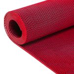 赫思迪格 PVC防滑垫塑胶S型地垫 3.5mm*1.2m*1m红 HSJZ-1555