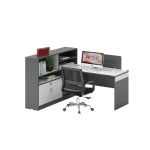 红心 办公桌hxjj-183办公家具屏风隔断职员办公桌办公室灰白员工工位