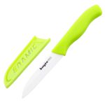 拜格（BAYCO） 水果刀3寸带刀套陶瓷削皮刀绿色BD8005