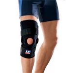 LP 710双枢纽钢片护膝膝关节运动护具髌骨加压护膝膝盖支撑型运动用可调式垫片支撑护膝XL