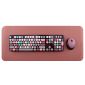 镭拓（Rantopad） RF104无线键盘鼠标套装 办公键鼠套装 复古键盘 鼠标 套装104键全尺寸 紫色混彩