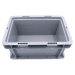 箱大王 Xlj-13 加厚塑料带盖运输物流箱 工具收纳箱零件箱 E箱-无盖灰色
