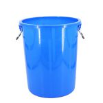 箱大王 Xlj-02大号加厚塑料圆桶圆形收纳桶酒店厨房大容量水桶蓝色无盖50L