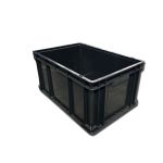 箱大王 Xdc-01  防静电周转箱 黑色塑料收纳箱零件盒   加高5号480*355*220无盖