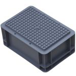 箱大王 Xlj-06 EU箱 收纳整理储物箱 加厚塑料物流箱 欧标汽配周转箱 零件盒灰色 300*200*150