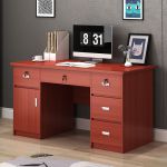 威斯敦   单人位办公桌电脑桌简约书桌家用写字台红棕色1.4米  BG008      1400*700*760