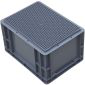 箱大王 Xlj-06 EU箱 收纳整理储物箱 加厚塑料物流箱 欧标汽配周转箱 零件盒灰色 400*300*280