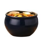 豪峰 鎏金茶器ABC蓝鎏金水缸杯（叶子）蝴蝶礼盒