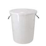 箱大王 Xlj-02 大号加厚塑料圆桶 圆形收纳桶 酒店厨房大容量水桶 白色带盖160L