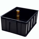 箱大王 Xdc-01  防静电周转箱 黑色塑料收纳箱零件盒  3号带盖350*265*125