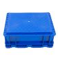 箱大王 Xlj-13 加厚塑料带盖运输物流箱 工具收纳箱零件箱 H箱-有盖蓝色