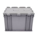 箱大王 Xlj-13 加厚塑料带盖运输物流箱 工具收纳箱零件箱 H箱-有盖灰色