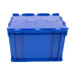箱大王 Xlj-13 加厚塑料带盖运输物流箱 工具收纳箱零件箱 E箱-有盖蓝色