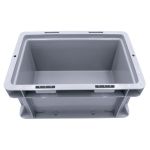 箱大王 Xlj-13 加厚塑料带盖运输物流箱 工具收纳箱零件箱 H箱-无盖灰色