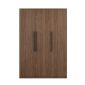洛港 C款柜长1.2米胡桃色北欧衣柜现代简约经济型组装五门木质板式主柜子 1200*520*2000