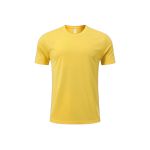 博茂源 篮球训练运动短袖速干衣户外透气运动T恤黄色5XL码