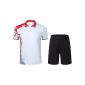 汤姆二代 羽毛球比赛服男女同款运动服乒乓排球跑步比赛服速干羽毛球比赛服套装204白色4XL码