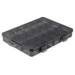 得力（deli）零件盒18小格 (黑)20x15.5x3cm DL432302