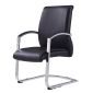威斯敦  XSBK-826C 大气中班椅商务办公椅电脑椅弓形椅黑色西皮 660*590*990