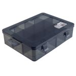 得力（deli）零件盒12大格 (黑)22.5x17.5x6cm DL432305