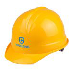 星工（XINGGONG） 安全帽头部防护单筋ABS安全帽领导监理工程帽工地防砸头盔免费印字 黄色XGA-2按键