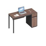 威斯敦 职员桌办公桌子单人位电脑桌椅组合 奥顿胡桃1.2米单人位   06B1207     1200*600*750