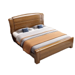 兮家 588#主卧床 双人床1.2米2米中式实木床大床床配弹簧棕垫（框架款） 1200*2240*1100