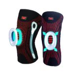 克洛斯威（CROSSWAY） 运动护膝保暖篮球护具半月板男女跑步关节膝盖防撞套装黑红色M/2只装CP38（膝盖围：32.5-35.5cm）
