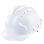 鸣固 ABS高强度安全帽工地工程建筑施工防砸透气劳保头盔安全帽领导监理 三筋透气白色
