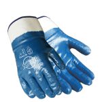 赛立特安全（SAFETY-INXS） 通用丁腈手套 棉毛布衬里全浸蓝色丁腈挂胶防滑安全袖 重型耐油 N17410 9码 12双