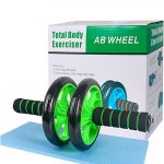 矩步引领 健腹轮腹肌健身器滚轮器材收腹练核心力量健腹轮绿色