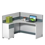 威斯敦 办公桌屏风位单人工位卡座职员桌 L型1.2米 28-L1B12G   1230*1230*1100