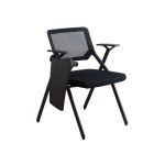 威斯敦 折叠椅培训椅网布椅子学生职员办公椅带写字板黑色 KJ-WT05   480*530*790